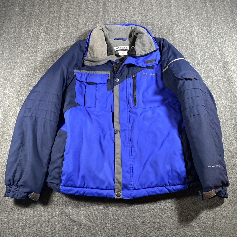 VTG 1990s Columbia Ski Jacket Youth 14/16 Blue Winter Snow Color Block Gorpcore‎